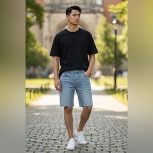 GUC MAN Boohoman Men’s Denim Cutoff Shorts - Size 36